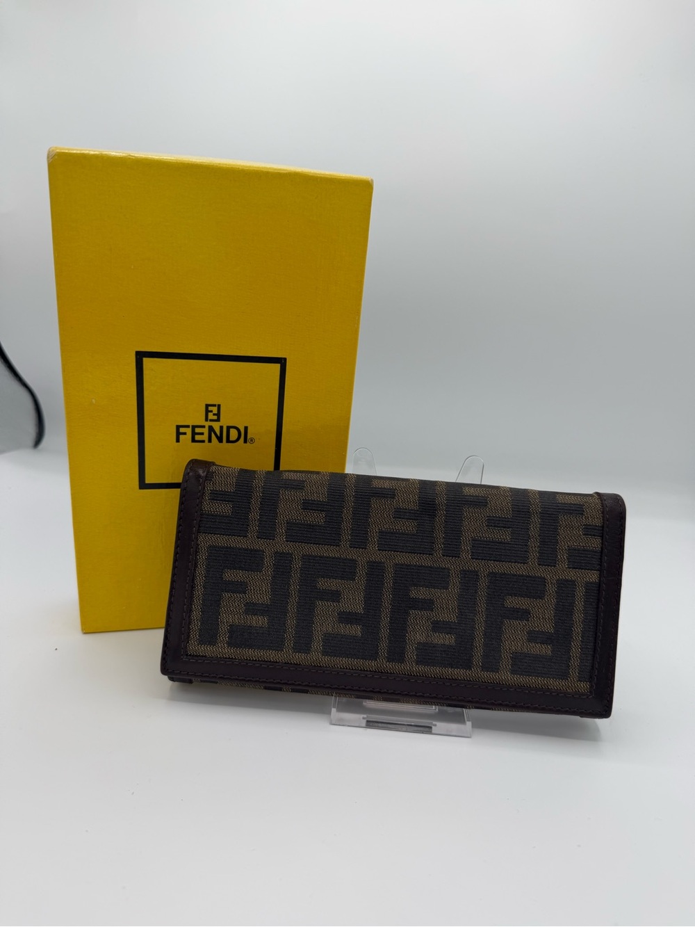 Fendi Brown Zucca FF Canvas Continental Wallet
